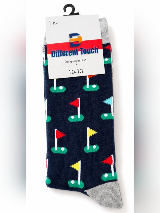 Different Touch Other - Men’s Different Touch Golf Novelty Socks Navy Blue Size 10-13 NWOT Gift